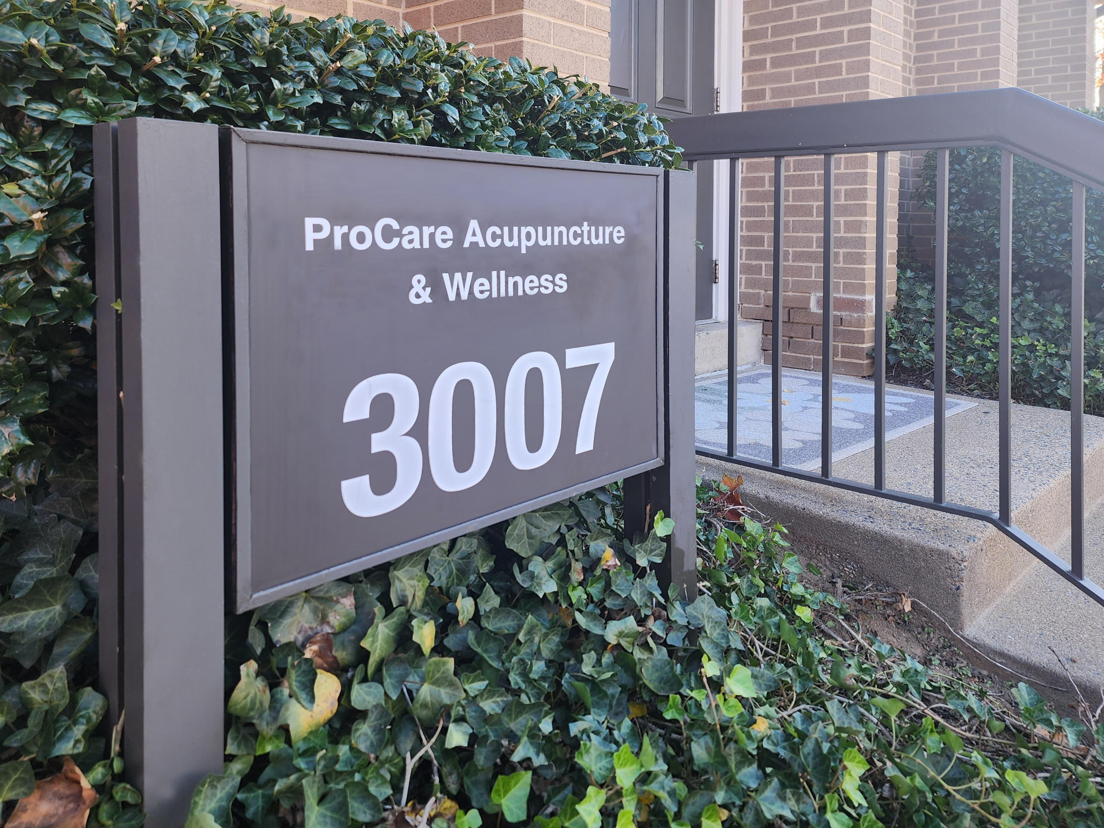 ProCare Acupuncture & Wellness 3007 entrance sign